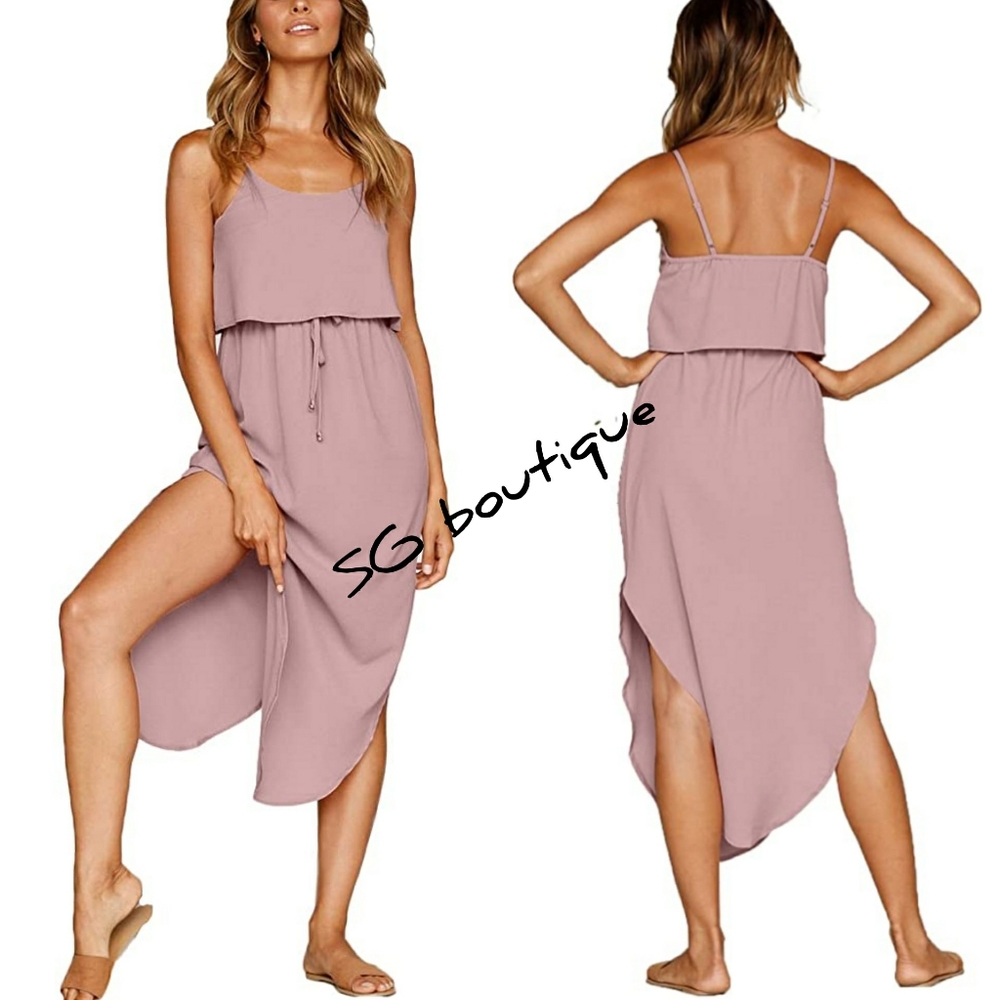 🆕⭐Boho Mauve blush midi dress